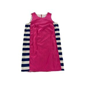 Amanda Uprichard Women's Pink Wayfair Side Stripe Silk Dress - Small